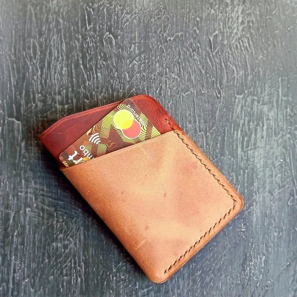 EternaMuhan Artisan Leather Card Holder Wallet - Compact Elegance for the Minimalist - EternaMuhan