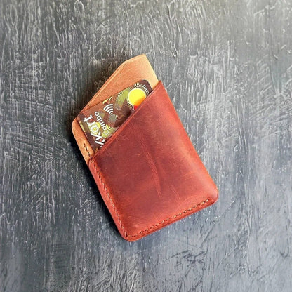 EternaMuhan Artisan Leather Card Holder Wallet - Compact Elegance for the Minimalist - EternaMuhan