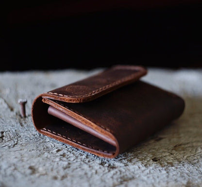 EternaMuhan - Handcrafted Leather Accordion Wallet and Card Holder - Compact, Secure RFID Blocking - Perfect for Everyday Use - EternaMuhan