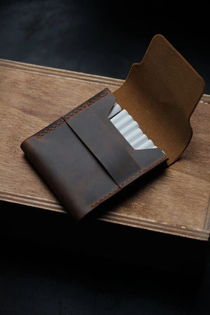 EternaMuhan Handmade Leather Cigarette Case with Lighter Pocket – The Connoisseur's Choice - EternaMuhan