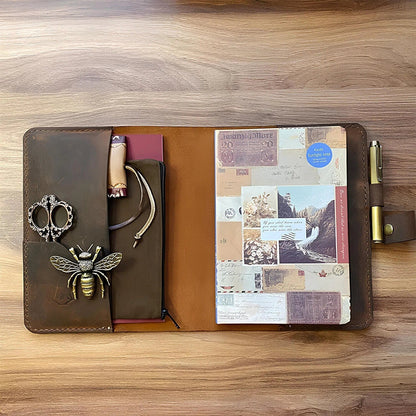 EternaMuhan's Artisanal Leather Journal Organizer - A Touch of Timeless Elegance - EternaMuhan