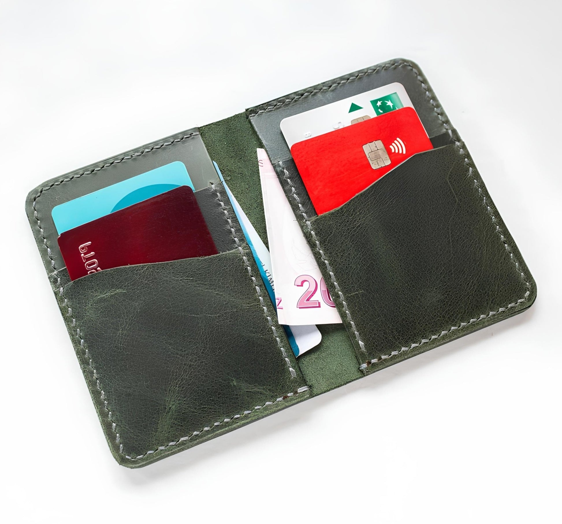 Handcrafted Leather Wallet and Cardholder Set - Minimalist Elegance for Everyday Essentials - EternaMuhan - EternaMuhan