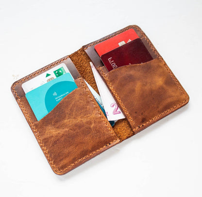 Handcrafted Leather Wallet and Cardholder Set - Minimalist Elegance for Everyday Essentials - EternaMuhan - EternaMuhan