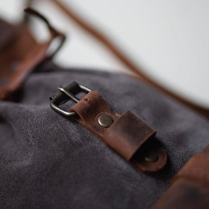 Vintage-Inspired Leather Backpack - Handcrafted Retro Rucksack for Urban Explorers - EternaMuhan