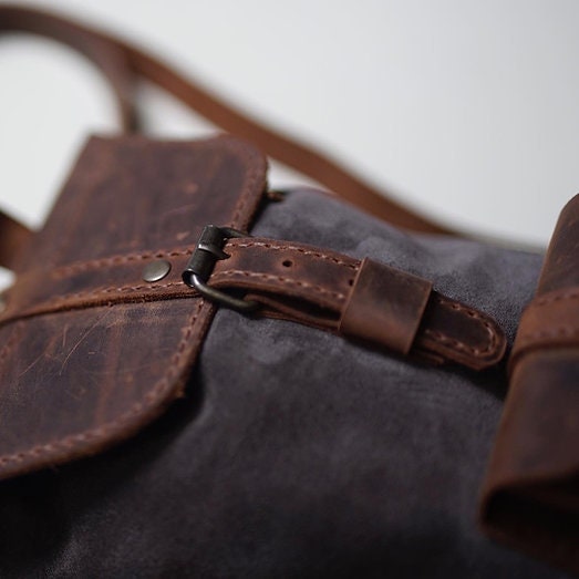 Vintage-Inspired Leather Backpack - Handcrafted Retro Rucksack for Urban Explorers - EternaMuhan