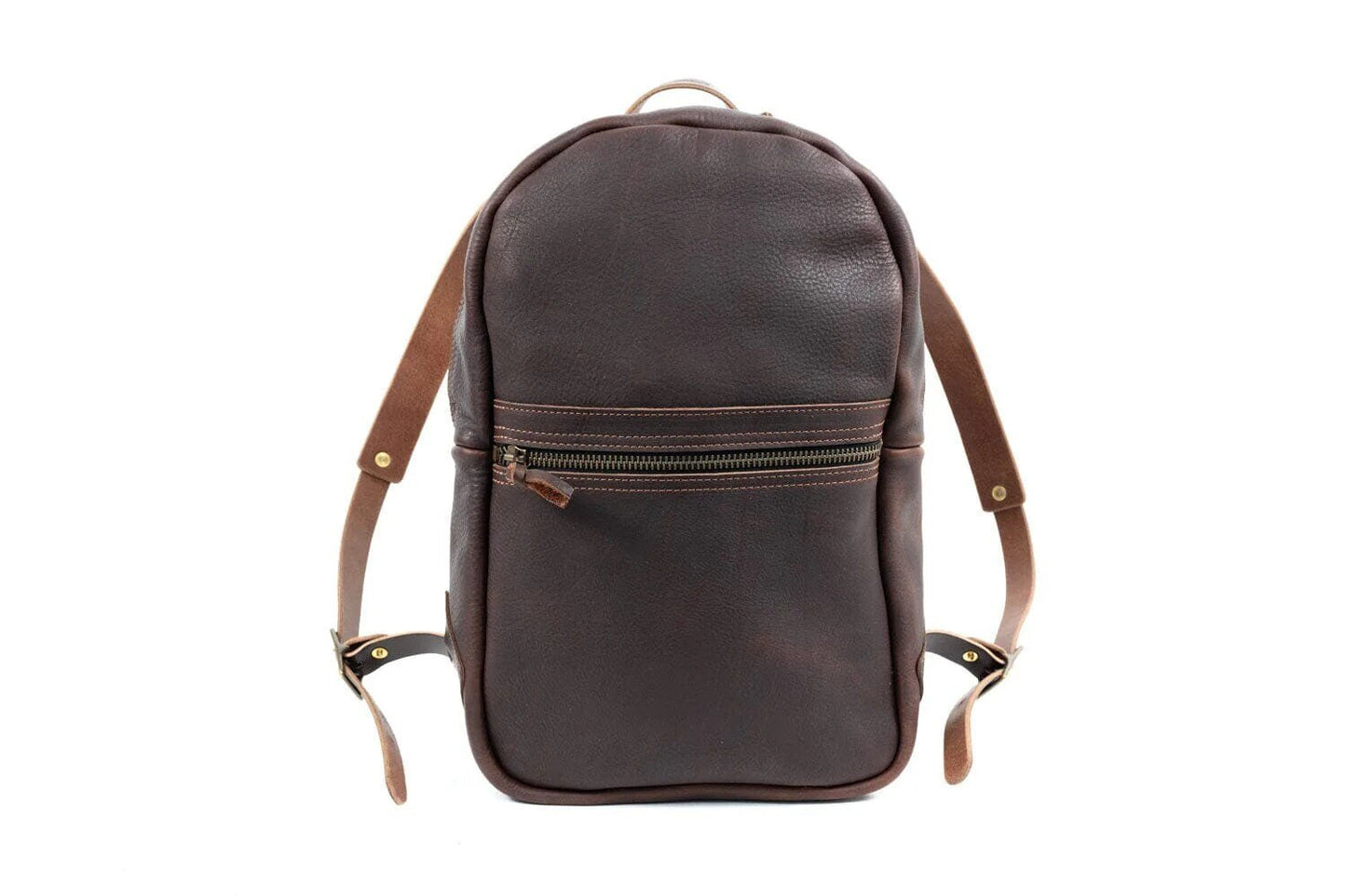 Sleek Leather Backpack with Zipper - Timeless Urban Elegance | EternaMuhan Handcrafted Collection - EternaMuhan