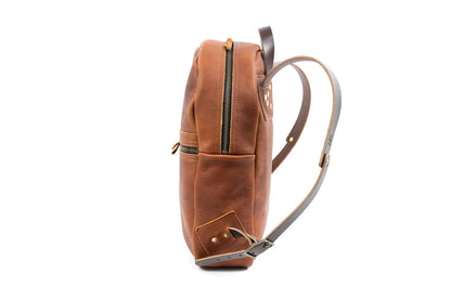 Sleek Leather Backpack with Zipper - Timeless Urban Elegance | EternaMuhan Handcrafted Collection - EternaMuhan