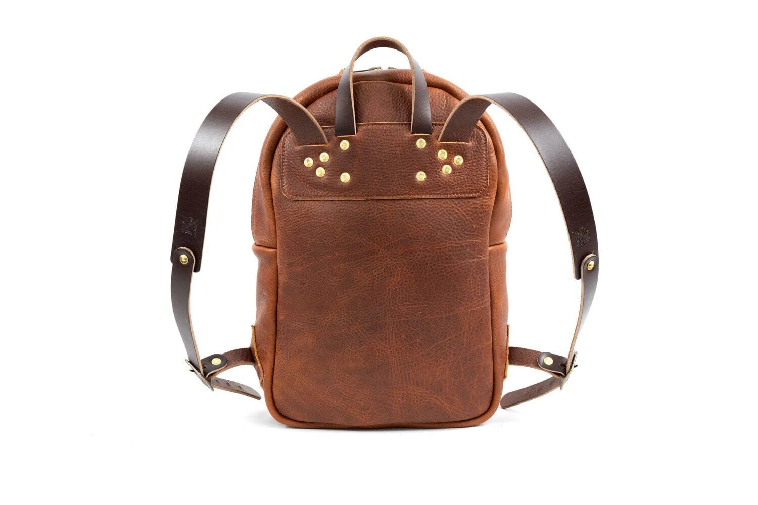 Sleek Leather Backpack with Zipper - Timeless Urban Elegance | EternaMuhan Handcrafted Collection - EternaMuhan