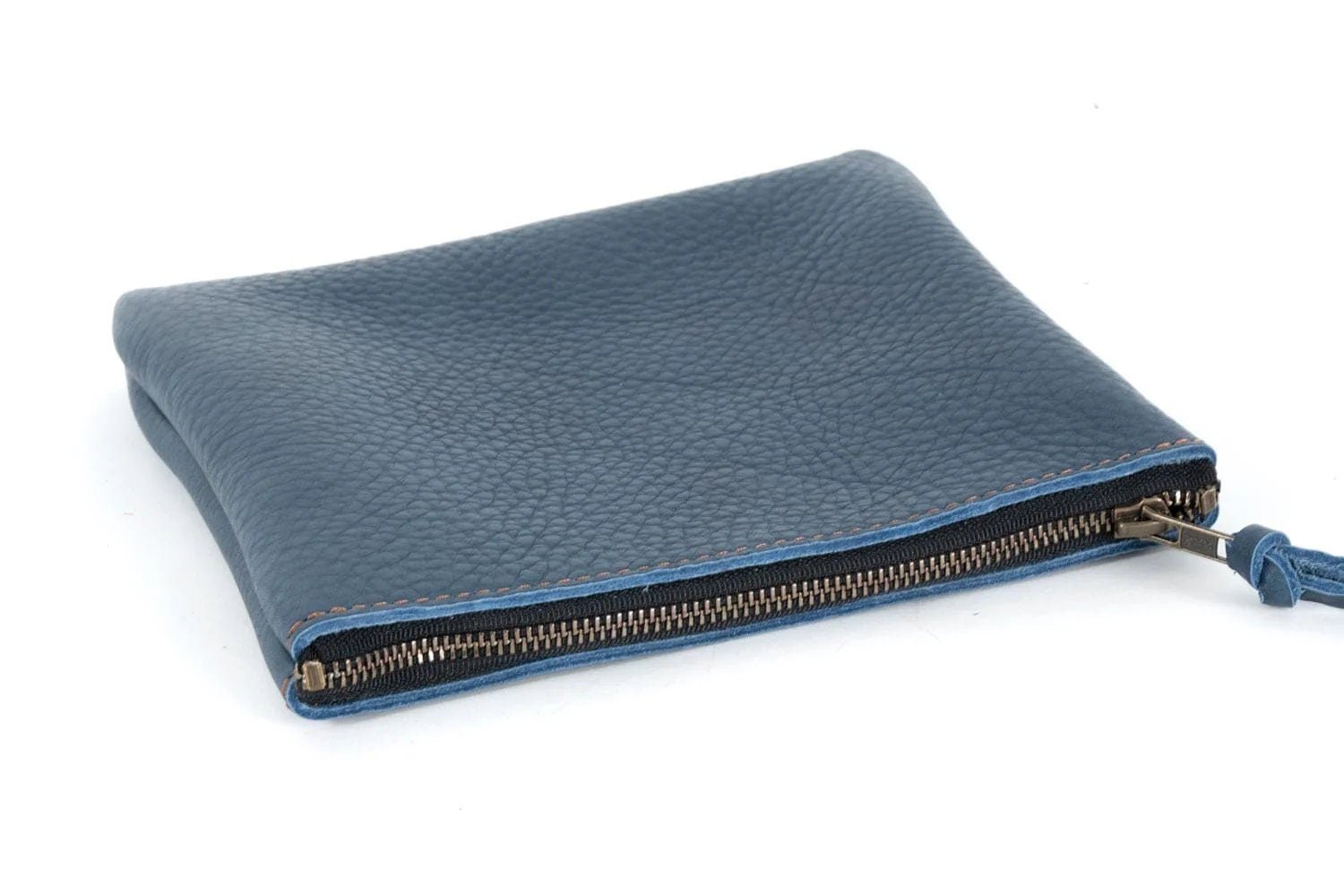 Sophisticated Leather Zip Pouch - Elegant Top Zippered Organizer | EternaMuhan Craftsmanship - EternaMuhan