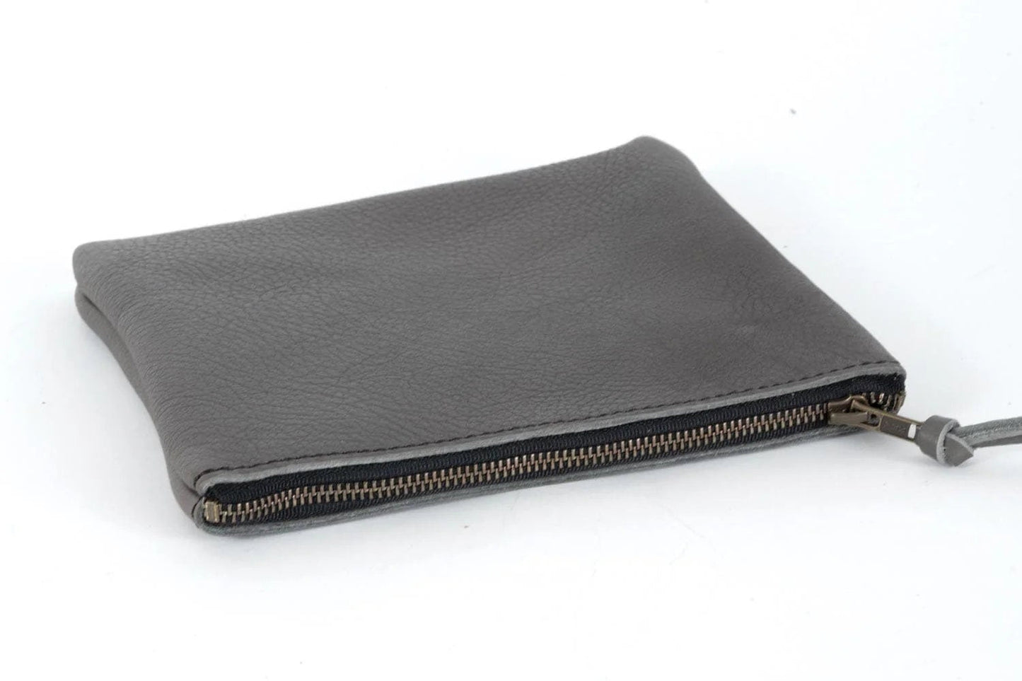 Sophisticated Leather Zip Pouch - Elegant Top Zippered Organizer | EternaMuhan Craftsmanship - EternaMuhan