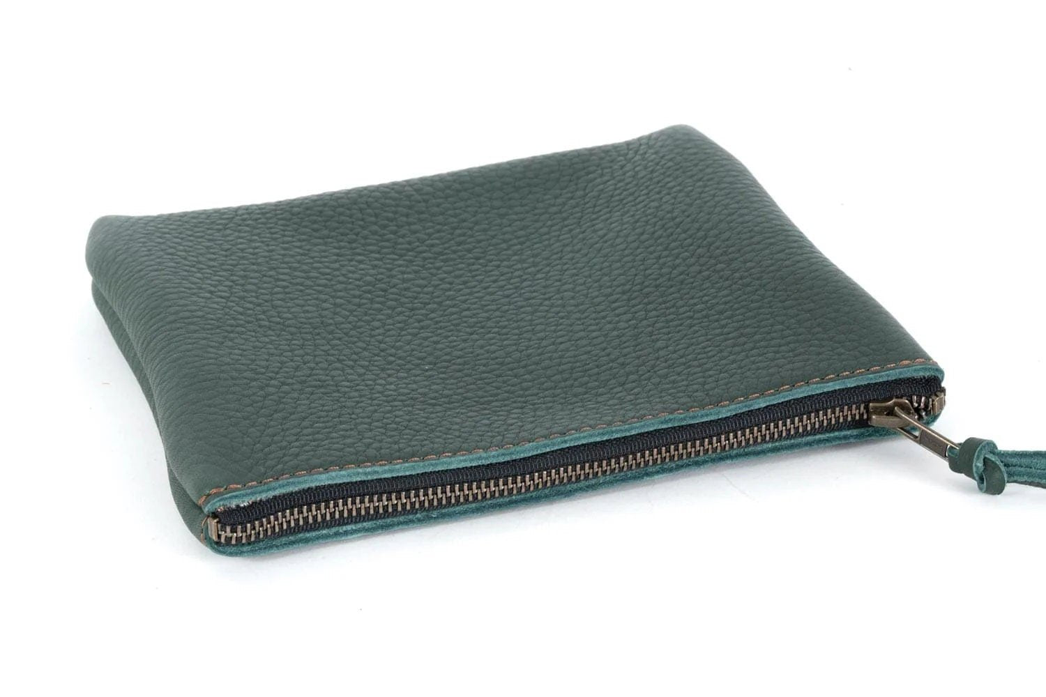 Sophisticated Leather Zip Pouch - Elegant Top Zippered Organizer | EternaMuhan Craftsmanship - EternaMuhan